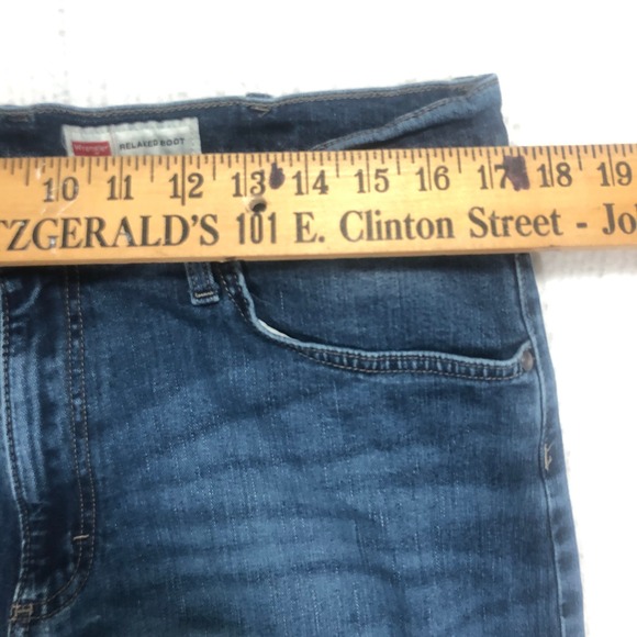 Wrangler Relaxed Boot Jeans Mens‎ Blue Denim Stretch Straight Fit Size 34/34 - Picture 3 of 10